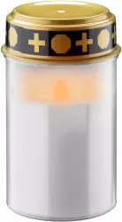 Lumanare funerara LED alb cu efect palpaitor realist alb cald 2700K Goobay 64604 