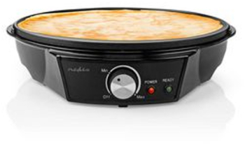 Crep Maker - Diametru 300 mm - 1200 W - Acoperire antiaderenta - Reglarea temperaturii - Indicator luminos - Negru - Metal 