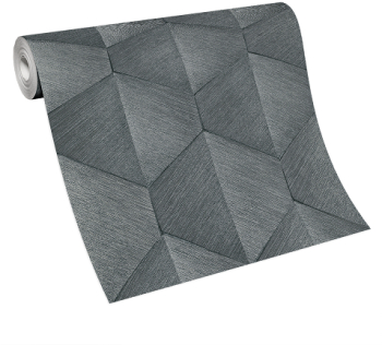 Tapet geometric cu efect 3D extralavabil pe suport Vlies 10370-10 