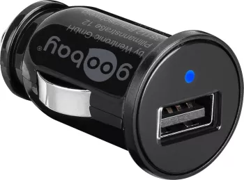 Alimentator USB bricheta auto 1 iesire 1A negru Goobay 