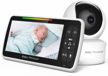 Sistem monitorizare Baby Cam1080P wireless monitor color 5 inch rotire orizontala 360 grade rotire verticala 120 grade 