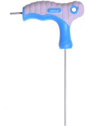 Cheie negativa tip T 8mm 200mm din otel crom-vanadiu maner cauciuc antiderapant soft-touch MEGA 48607 