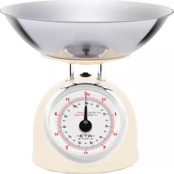 Cantar mecanic de bucatarie ETA Storio 5777 BEJ 5 kg precizie 25g vas 5 L din otel inoxidabil 