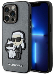 Husa Karl Lagerfeld pentru Iphone 14 Pro argintie si eleganta. 