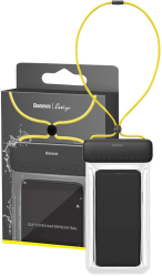 Summer-proof waterproof case for smartphones - Black+Yellow 