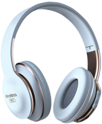 Casti On Ear P17 By DolphinMC® Wireless Bluetooth Microfon Multipoint connection Quick Charge Autonomie 8 ore Alb-Auriu