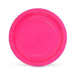 Cutie 360 farfurii din carton natural 20 cm culoare fucsia 