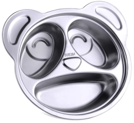 Farfurie inox compartimentata pentru copii