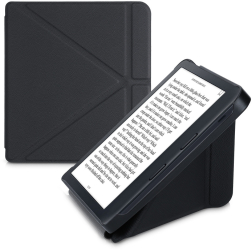 Husa pentru Kobo Libra 2 Piele ecologica Negru kwmobile 56576.01 
