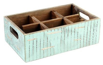 Organizator masa Vintage din lemn 27x17x10 cm 