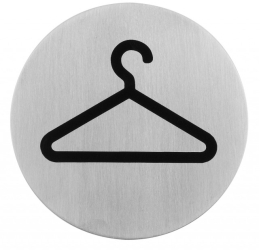 Semn indicator pentru garderoba din inox Ø 7.5 cm 