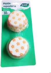 Set 30 forme briose colorate 5x 3.2 cm floricele portocalii 