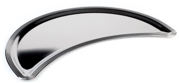 Tava semiluna din inox 53x32.5 cm 