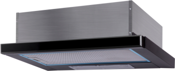 Hota incorporabila telescopica Lean 3D Black Vitro Studio Casa 2 motoare Putere de absorbtie 520 m3/h Sticla Negru 