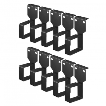 Set 10 Suporti montare carlige retea Kwmobile Negru Metal 58587.01.10 