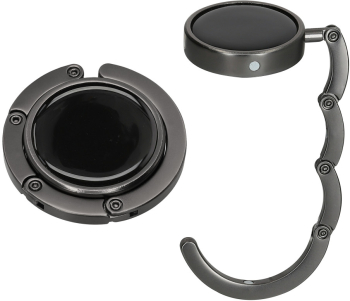 Set 2 Carlige de masa pentru genti Kwmobile Negru Aluminiu 48556.12 