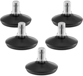 Set 5 Picioare pentru scaun de birou tija 10 mm Kwmobile Negru Otel 56093.04 