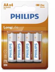 BATERIE LONGLIFE R6 AA BLISTER 4 BUC PHILIPS 