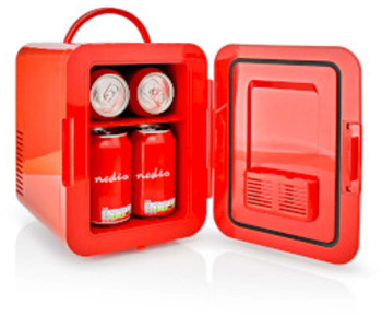 Mini frigider portabil - 4 l - 12 V DC / 100 - 240 V AC - Rosu 