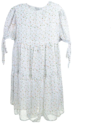 Rochie cu maneca scurta pentru fete Mini Junior DR007MJ Verde 