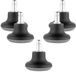 Set 5 Picioare pentru scaun de birou tija 11 mm Kwmobile Gri Nylon 56092.02
