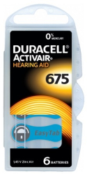 BATERIE AUDITIVA DURACELL 675 BLISTER 6 BUC 