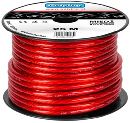 CABLU PUTERE CU 8GA 6.7MM/8.31MM2 25M ROSU