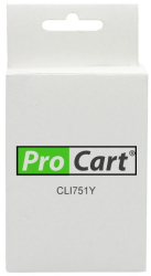 Cartus compatibil pentru canon cli-571xl yellow 11 ml procart capacitate mare 