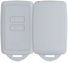 Husa Cheie Auto pentru Renault / Dacia - 4 Butoane - Keyless Go kwmobile Silicon Gri 48035.22 