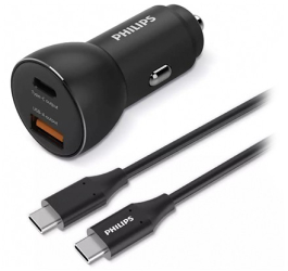 INCARCATOR AUTO USB -A SI USB TYPE C PHILIPS 