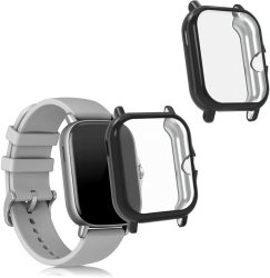 Set 2 Huse pentru Xiaomi Amazfit GTS 3 / Amazfit GTS 2 / Amazfit GTS 2e kwmobile Silicon Negru 53906.08 