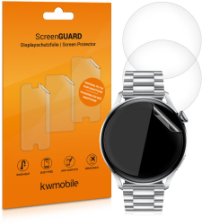 Set 3 Folii protectie pentru Huawei Watch 3 Pro / Watch 3 kwmobile Polimer Transparent 55591.1 