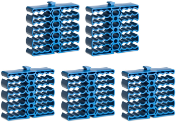 Set 5 Organizatoare pentru cabluri Kwmobile Albastru ABS 56124.04.05
