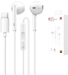 Casti audio cu fir Type-C Originale Huawei CM33 Alb Blister 