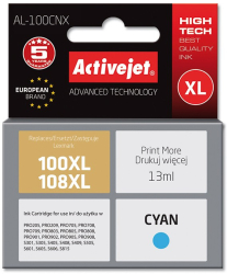 Cartus compatibil 100xl 108xl cyan pentru lexmark 14n1069e 13 ml premium activejet garantie 5 ani 