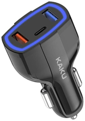 Incarcator Auto Fast Charge Kakusiga KSC-485 20W QC3.0 2USB-A + Tip-C Negru 
