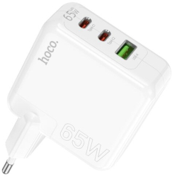 Incarcator retea 65W PD Hoco C115A Super Fast Charge Type-C - USB-A Alb 