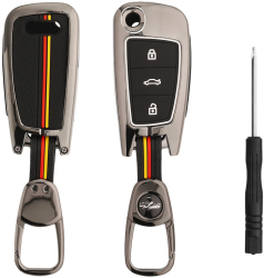Carcasa Cheie Auto Kwmobile pentru Audi 3 Butoane Multicolor Zinc KWM000024XI001C 
