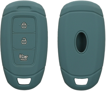 Husa Cheie Auto Kwmobile pentru Hyundai 3 Butoane - Keyless Go Verde inchis Silicon KWM000009FX002C 