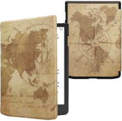 Husa Kwmobile pentru PocketBook InkPad Color 3 Maro Piele ecologica KWM000023RS001C 