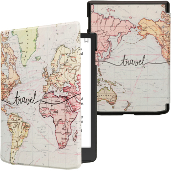 Husa Kwmobile pentru PocketBook InkPad Color 3 Multicolor Piele ecologica KWM000023RS003C 