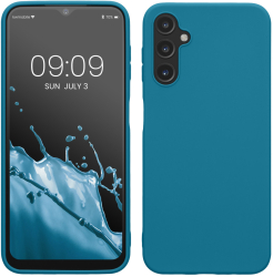 Husa Kwmobile pentru Samsung Galaxy A14 5G Albastru Silicon KWM0000195F013C 