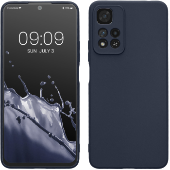 Husa Kwmobile pentru Xiaomi Redmi Note 11 Pro Plus 5G Albastru inchis Silicon KWM000015PY012C 