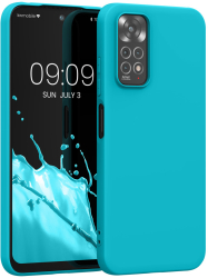 Husa Kwmobile pentru Xiaomi Redmi Note 11/Redmi Note 11s Albastru deschis Silicon KWM0000150V053C 