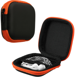 Husa Universala Kwmobile pentru casti Negru/Portocaliu Silicon KWM000007UN004C 