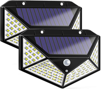 Set 2 x Lampi Solare 100 Led Ultra cu Senzor de miscare 