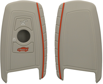 Husa Cheie Auto Kwmobile pentru BMW 3 Butoane Multicolor/Rosu Silicon KWM0000085G005C 