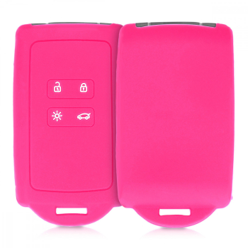 Husa Cheie Auto pentru Renault / Dacia - 4 Butoane - Keyless Go kwmobile Silicon Roz 48035.08 