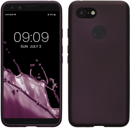 Husa Kwmobile pentru Google Pixel 3 Visiniu Silicon KWM000009AN006C 