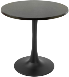 Masa bistro interior/exterior rotunda Raki New Wenge D60xh74cm blat werzalit si picior central metalic negru cu baza rotunda 50cm 